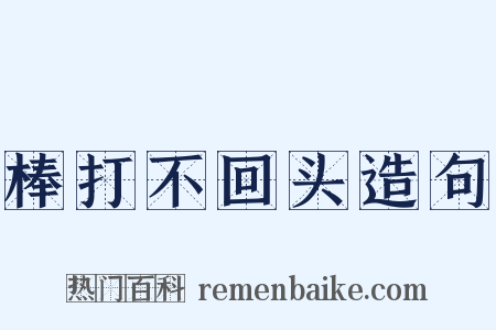 棒打不回头造句是什么意思的图片